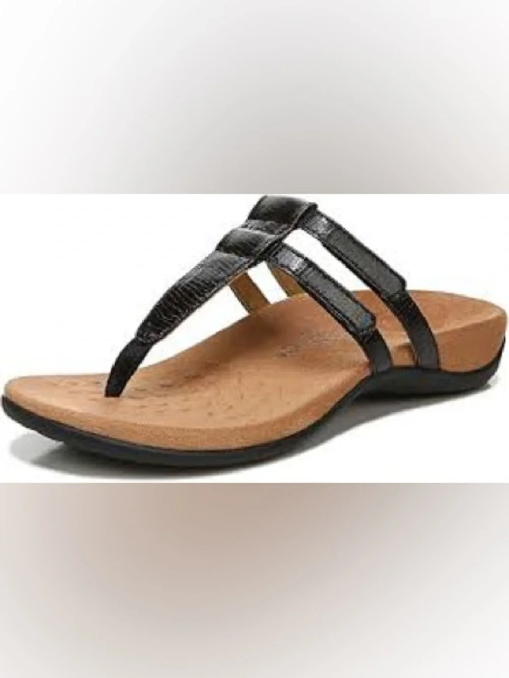 NEW Vionic Elvia Women's Thong Sandals in Black Size 10